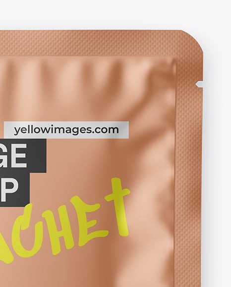 Matte Metallic Sachet Mockup