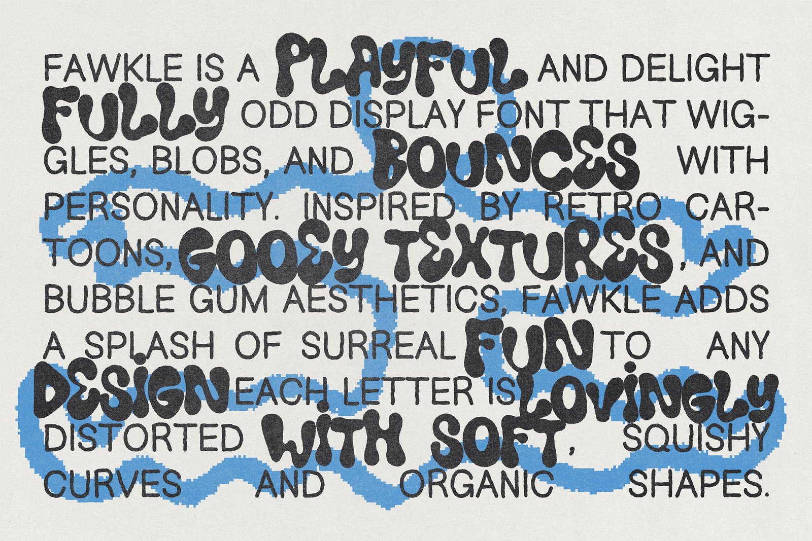 Fawkle – Wiggly, Bubbly, Weird Typeface