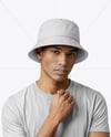 A Man Wearing a Bucket Hat Mockup