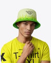 A Man Wearing a Bucket Hat Mockup