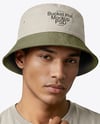A Man Wearing a Bucket Hat Mockup