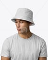A Man Wearing a Bucket Hat Mockup