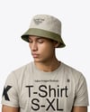 A Man Wearing a Bucket Hat Mockup
