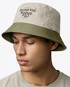 A Man Wearing a Bucket Hat Mockup