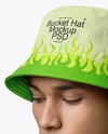 A Man Wearing a Bucket Hat Mockup