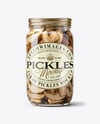 Glass Jar with Porcini Mushrooms Mockup