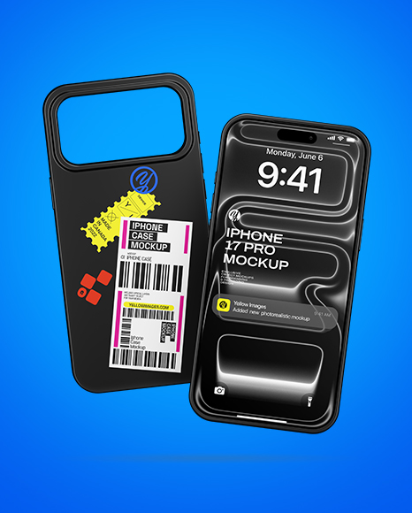 iPhone 17 Pro with Phone Case Mockup