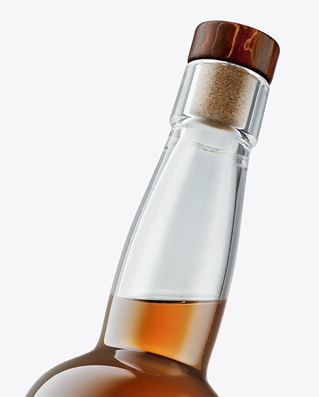 Tall Whiskey Bottle with Tube Mockup