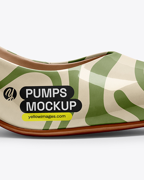 Kitten Heel Pump Mockup