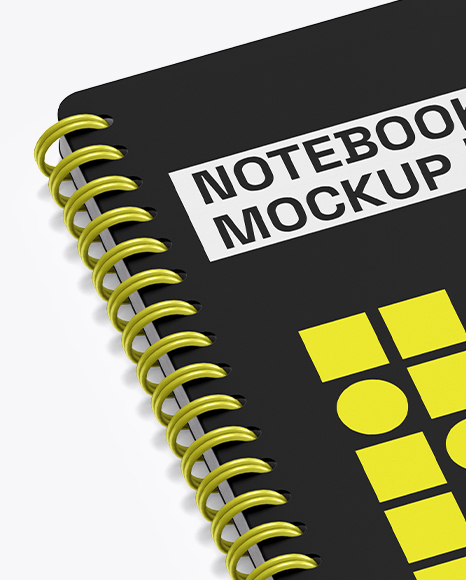 Notebook Mockup – Top Side View