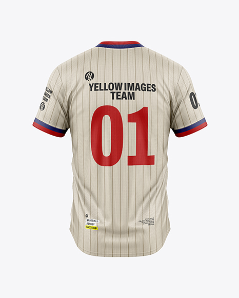 Baseball Jersey Mockup - Back View - Baseball uniform mockup