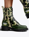 Combat Boots on Women's Legs Mockup