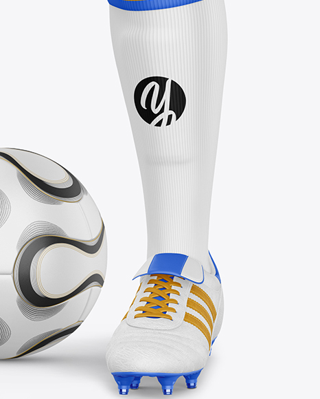 Full Soccer Kit w/ Mannequin Mockup - Half Side View