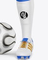 Full Soccer Kit w/ Mannequin Mockup - Half Side View