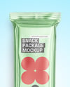 Glossy Metallic Snack Package Mockup