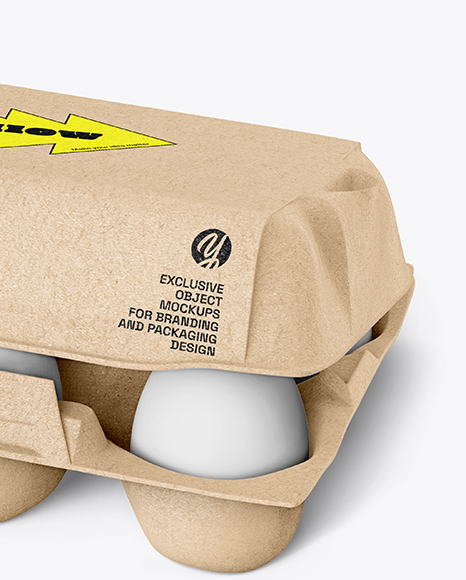 Opened Egg Carton Packaging Mockup