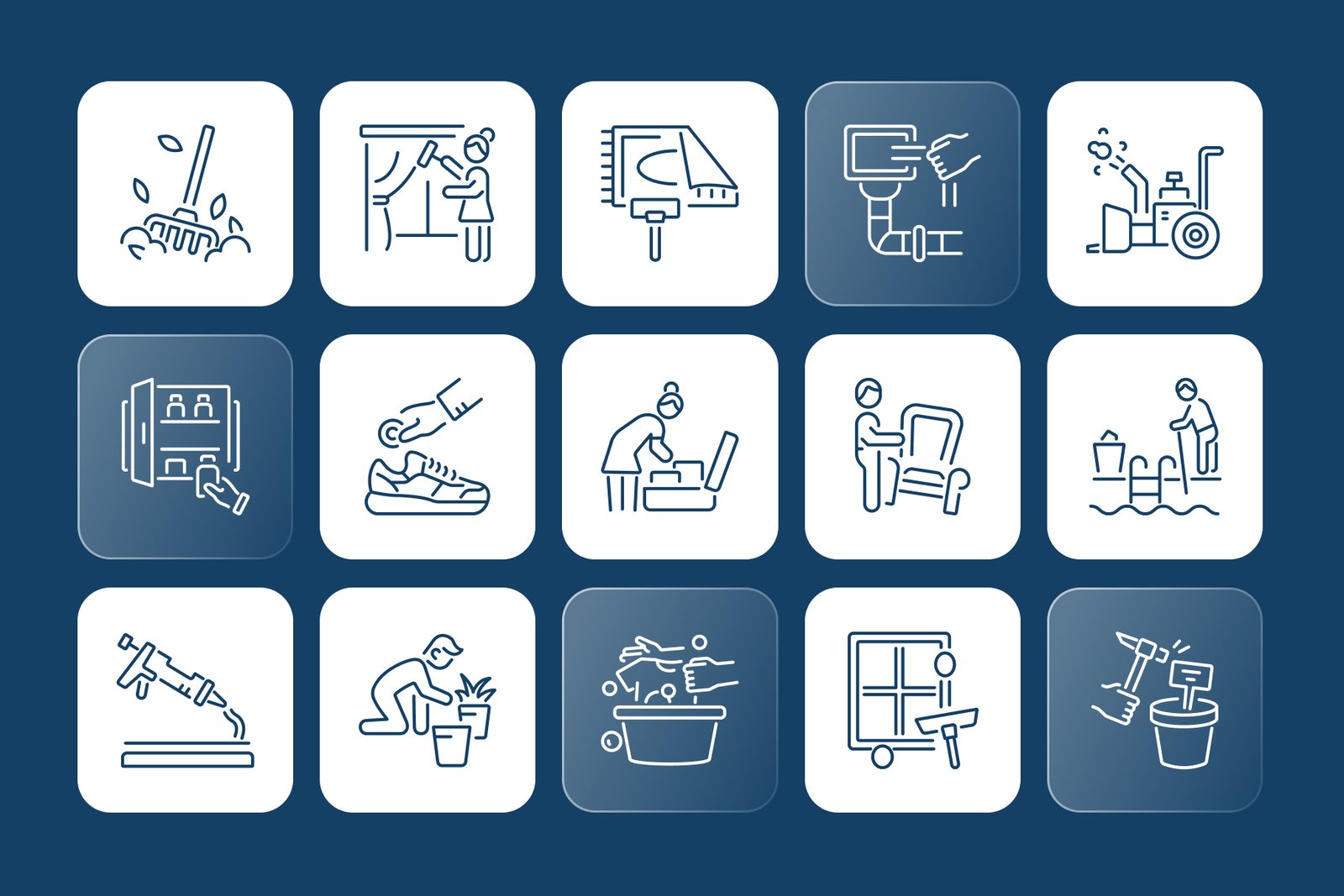 Household Chores Icons Set