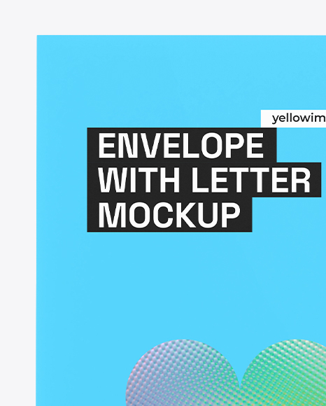 Kraft Paper Envelope with Letter Mockup – Top View