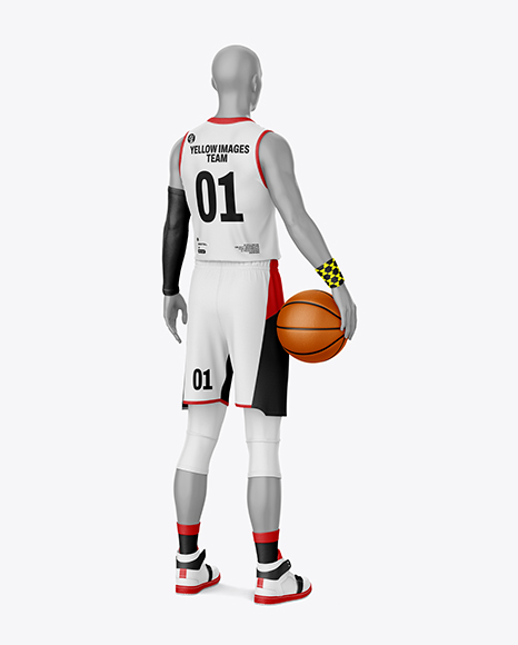 Full Basketball Kit Mockup - Back Half Side View - Download+Psd+Mockup+Back+View+Basketball+Female+Garment+...