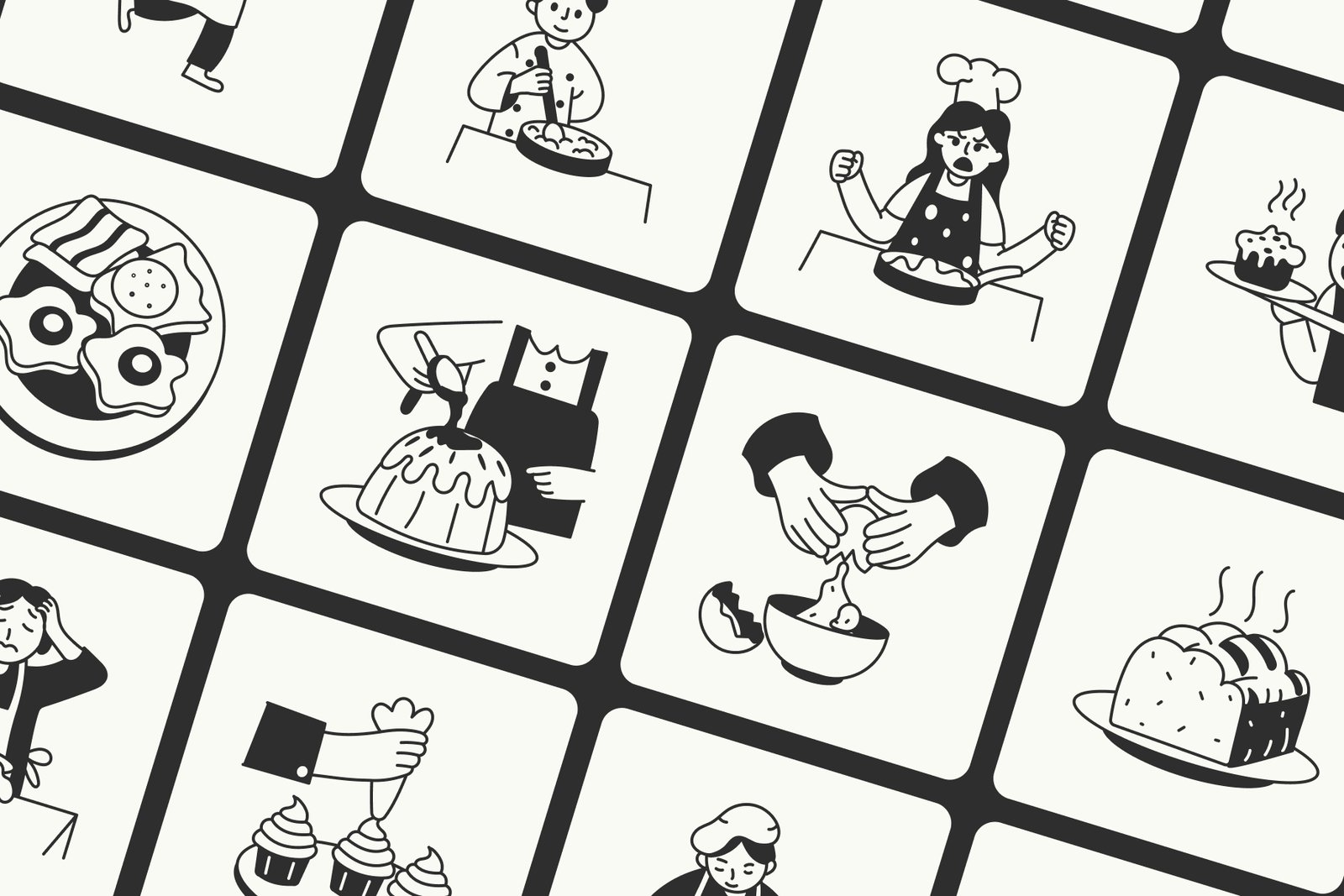 Cooking and Baking Doodle Icons