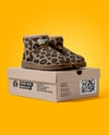 Pair of Women's UGG Boots with Shoe Box Mockup
