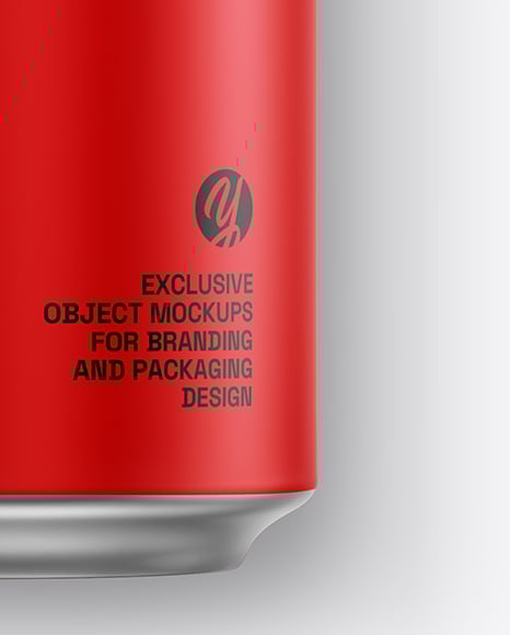 330ml Matte Drink Can Mockup