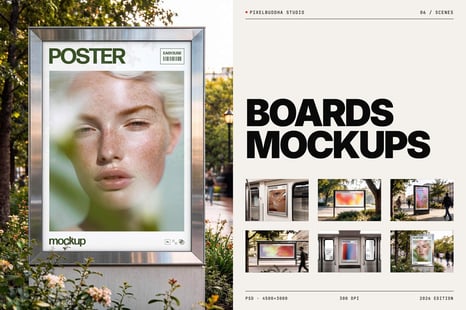 City Billboard Mockups - Graphic Design Assets