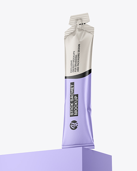 Matte Stick Sachet Mockup