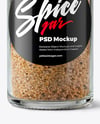 Glass Jar with Smoked Sea Salt Mockup