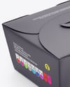 Paper Food Box in Kraft Paper Sleeve Mockup