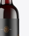 Antique Green Glass Red Wine Bottle Mockup