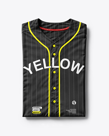 Folded Baseball Jersey Mockup