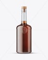 Black Rum Bottle Mockup