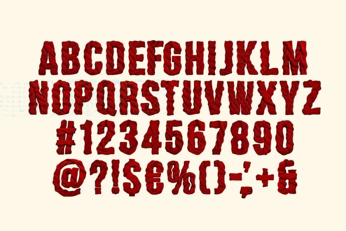 Crimson Knit Font