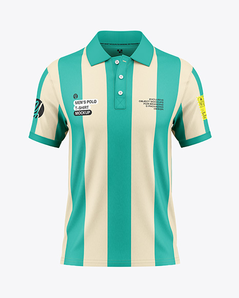 Men's Polo Shirt Mockup - Front View - Men's+Club+Polo+Shirt+mockup+(Back+View)+in+Apparel+...