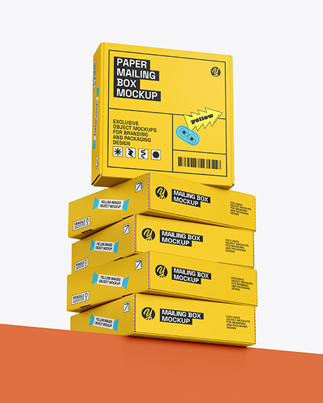 Paper Mailing Boxes Mockup