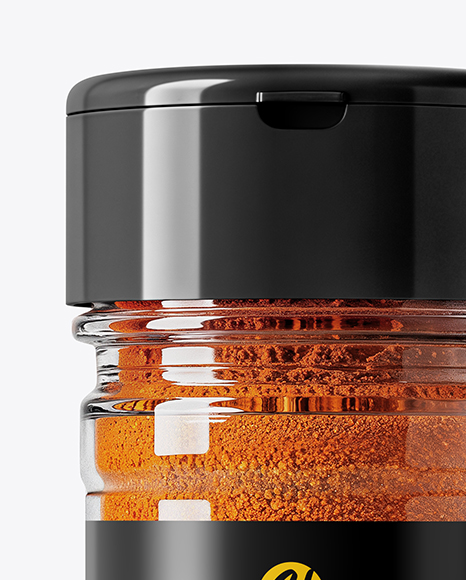 Spice Glass Jar with Cayenne Pepper Mockup