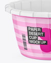Paper Cup with Clear Plastic Dome Cap Mockup