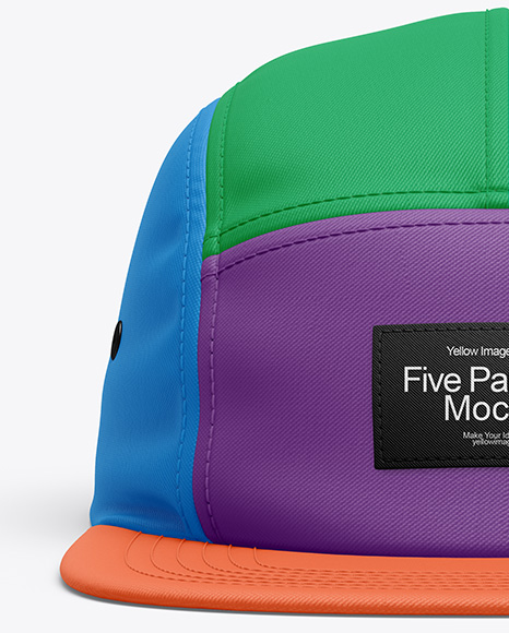 Five Panel Cap Mockup - Front View