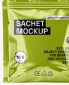 Metallic Sachet with Zip Lock Mockup