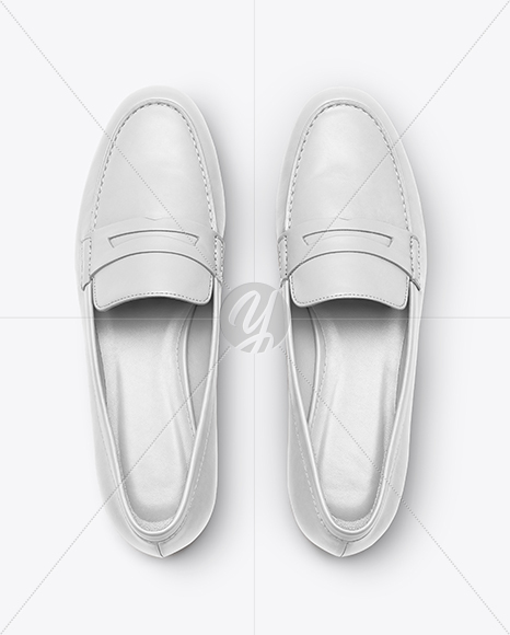 Women's Leather Loafers Mockup