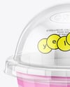Paper Cup with Clear Plastic Dome Cap Mockup
