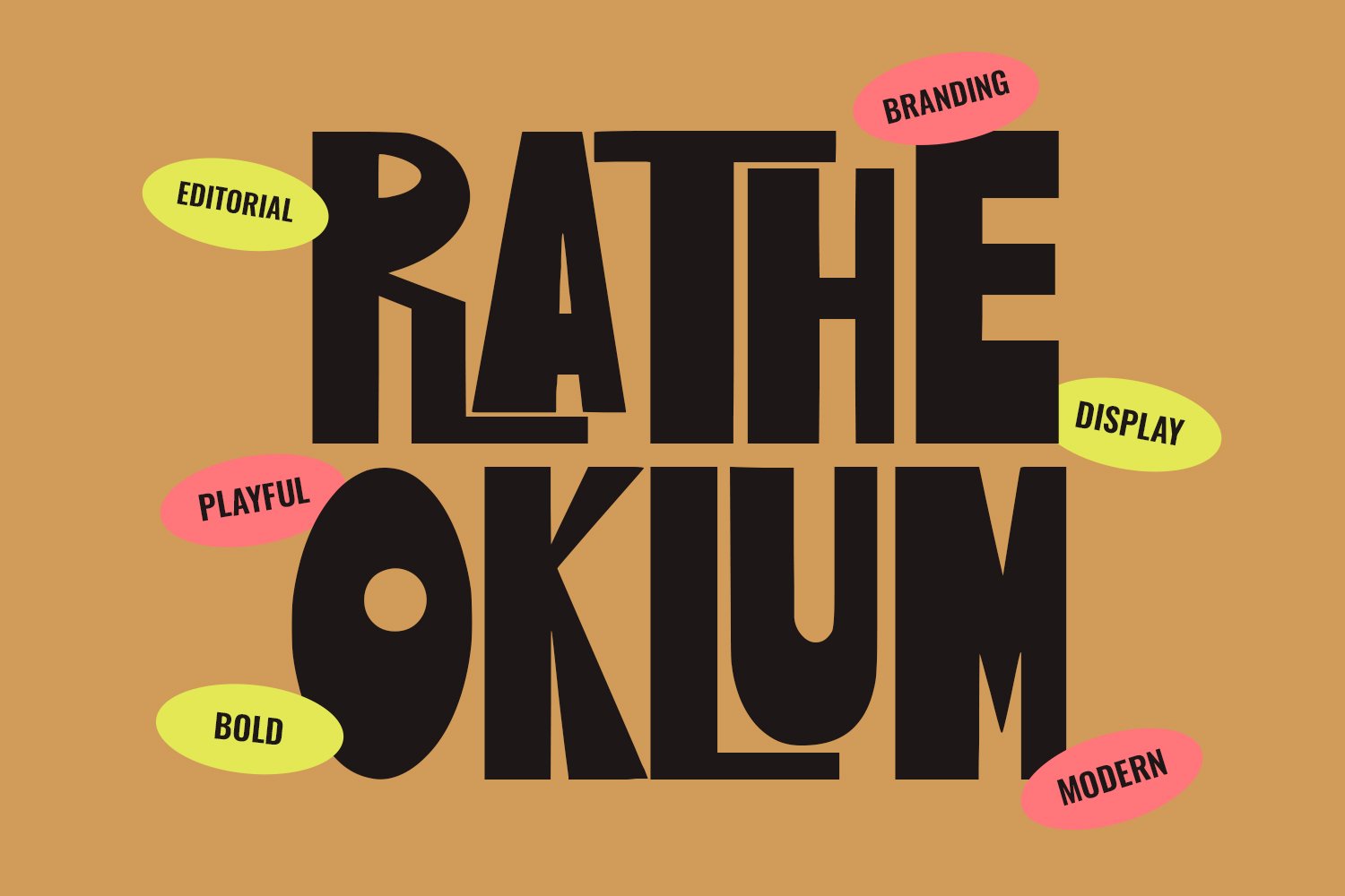 Rathe Oklum Modern Bold Display Font Playful