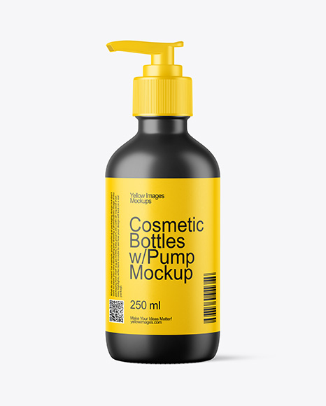 Matte Bottle with Pump Mockup - Soap package mockup