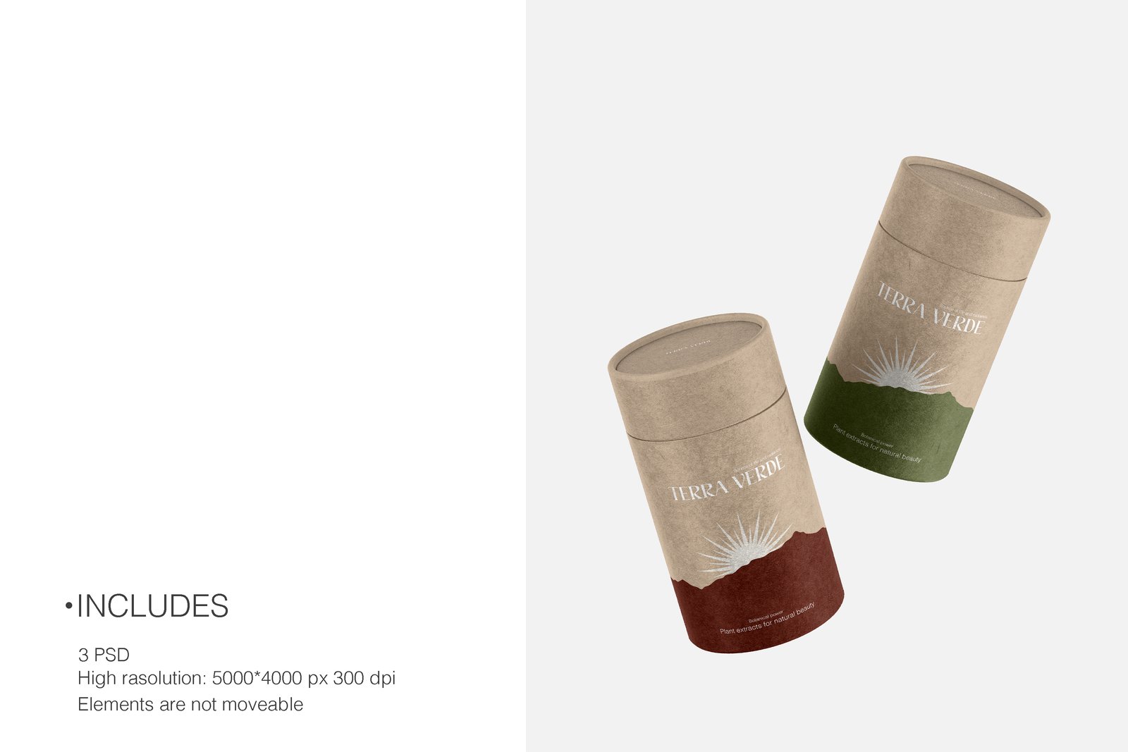Paper tube mockups
