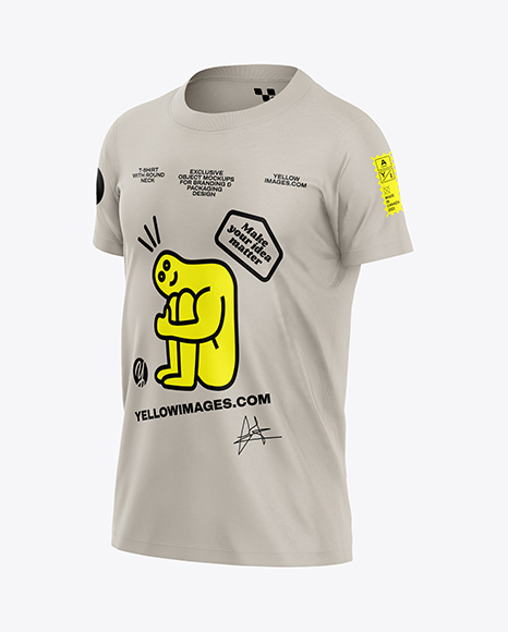 Kids T-Shirt Mockup - Half Side View