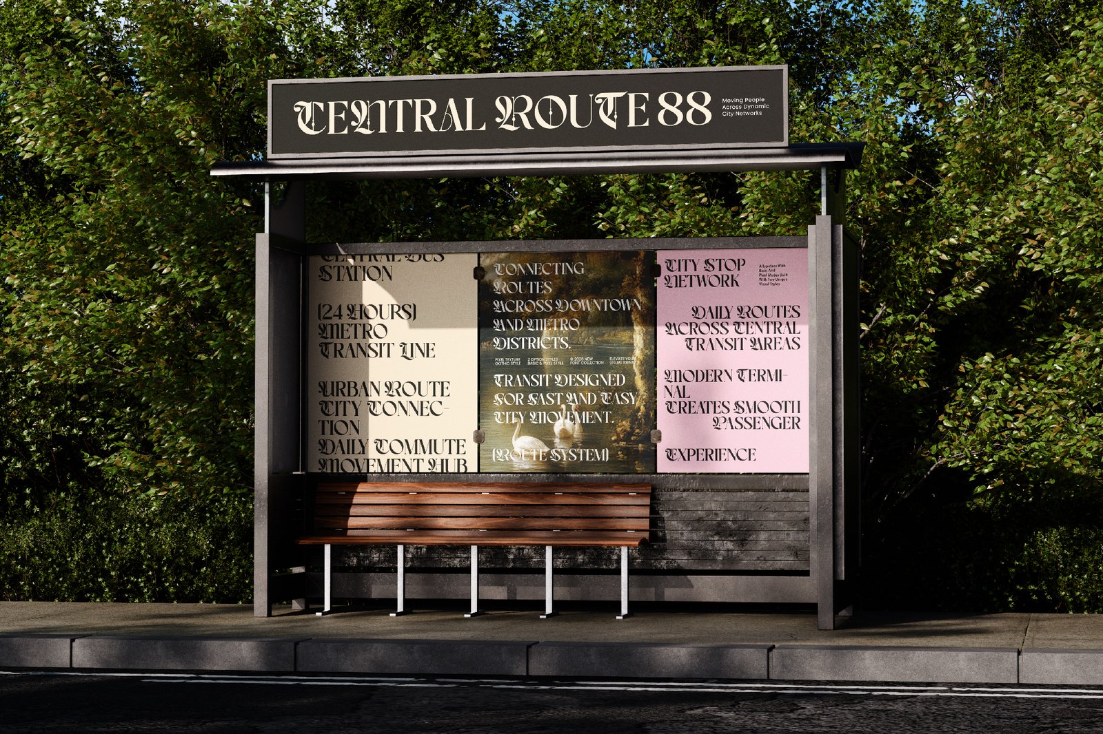 Choire Blackletter Pixel Display