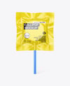Glossy Lollipop Sachet Mockup