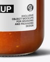 Clear Glass Jar with Lobster Bisque Mockup