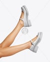 Mary Janes on Woman's Legs Mockup